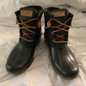 Saltwater Shiny Quilted Waterproof Duck Boot